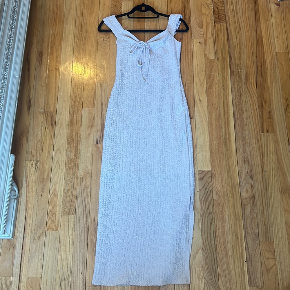 Jessica Simpson Beige Summer Maxi Dress with Slit